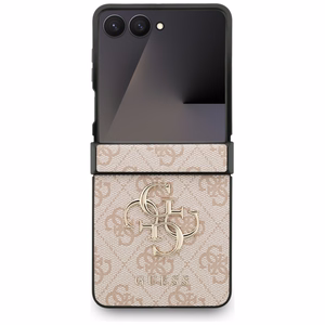 Guess Didelis 4G logotipo klasikinis dėklas Samsung Galaxy Z Flip 7 - rožinis