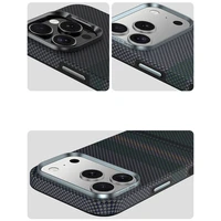 Benks magnetinis Armor Pro Aurora Kevlar 600D dėklas (C069) Iphone 17 Pro telefonui (su kameros valdymo mygtuku)