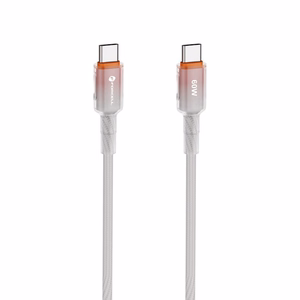 Kabelis FORCELL F-ENERGY C354 gradientinis Type-C į Type-C QC4.0 PD 3A 60W 1 m baltas