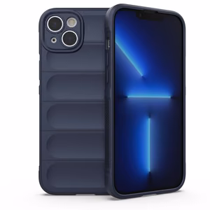 Чехол Magic Shield для iPhone 14 Plus гибкий бронированный тёмно-синий