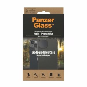 PanzerGlass Biodegraduojamas dėklas telefonui iPhone 14 Plus / 15 Plus - juodas
