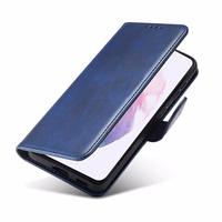 Elegantiškas magnetinis dėklas Flip Cover Samsung Galaxy S22+ (S22 Plus) mėlynas