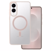 Akrilinis spalvotas Magsafe dėklas Samsung Galaxy S25 Edge šviesiai rožinis