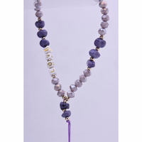 LOVE telefono dirželis, pakabukas / virvelės ilgis 44 cm (22 cm kilpoje) / ant rankos – violetinis