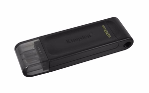 Kingston Technology DataTraveler 70 USB atmintukas 128 GB C tipo USB 3.2 Gen 1 (3.1 Gen 1) Juoda