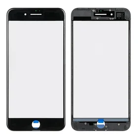 LCD stikliukas Apple iPhone 5S/SE su rėmeliu juodas ORG