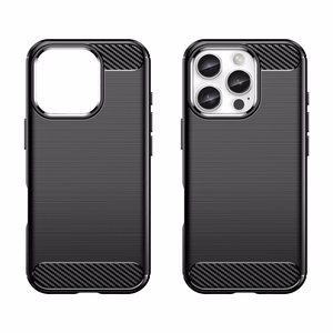 Carbon dėklas telefonui iPhone 16 Pro - juodas