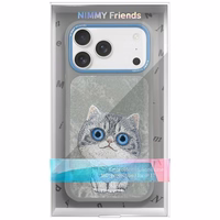 Nimmy Big Eyed Pet 2.0 katės dėklas telefonui iPhone 17 Pro - pilkas