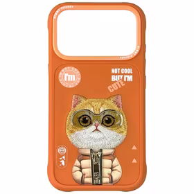 Nimmy Cool&Cute 2.0 Cat deklas iPhone 17 Pro - oranzinis