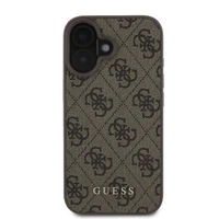 Guess 4G Classic dėklas telefonui iPhone 16 - rudas