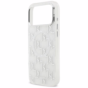 Karl Lagerfeld IML KL Monograma Magnetinis dėklas telefonui iPhone 17 Pro Max - baltas
