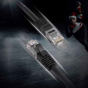 Orico PUG-C6 CAT6 1000Mbps RJ45 Ethernet Network Cable Internet LAN Round 15m - Black