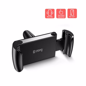 Автомобильный держатель Crong Universal Smart для телефонов 4–6.5", чёрный