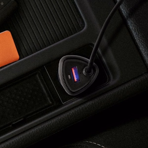 FORCELL F-ENERGY Carbon CC50-1AC automobilinis įkroviklis USB A su kabeliu Type C PD QC3.0 3A 38W juodas