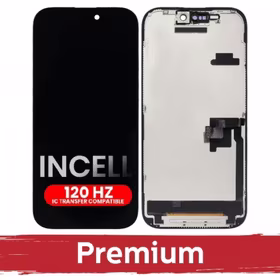 LCD ekranas suderinamas su iPhone 16 Pro juodas (120Hz / INCELL / Premium) /*Removable IC*/