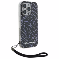 Karl Lagerfeld Zebra With Cord Dėklas telefonui iPhone 16 Pro Max - violetinis