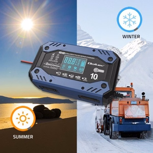 Qoltec 52482 зарядное устройство для автомобильного аккумулятора 12/24 V черный, синий