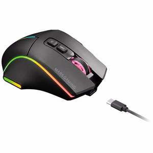 Mars Gaming MMWVECTOR kompiuterio pelė Žaidimams Dešinės rankos RF Wireless + Bluetooth + USB Type-A Optinis 12000 DPI
