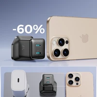 Joyroom JR-TCG17 45W 2 x USB-C sieninis įkroviklis (JK kištukas) - juodas