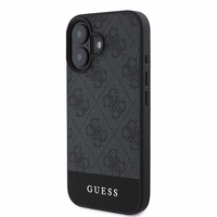 Guess 4G apatinė juostelė dėklas telefonui iPhone 16 Plus 6.7" - pilka
