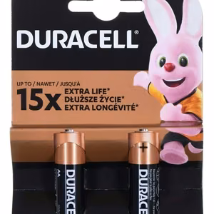 Šarminės baterijos DURACELL BASIC AA/LR6 K2 - lizdinė plokštelė 2 vnt.