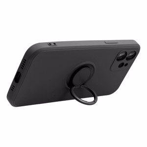 Silikoninis „Ring“ dėklas, skirtas „iPhone 17 Pro Max / 18 Pro Max“ – juodas