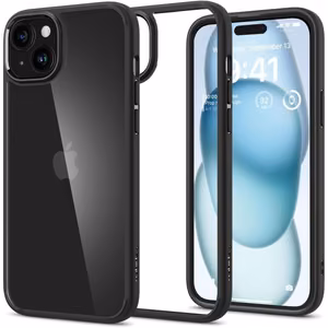 Spigen Ultra Hybrid dėklas telefonui iPhone 15 - matinės juodos