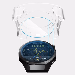 Tech-Protect Easy Set+ 2 rinkinys grūdintas stiklas Huawei Watch GT 5 Pro 46 mm - skaidrus
