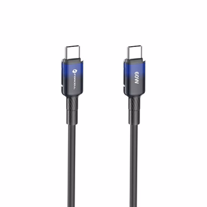 FORCELL F-ENERGY C354 kabelis Type C į Type C QC4.0 PD 3A 60W Gradientinis 1 m juodas