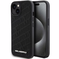 Karl Lagerfeld Quilted K Pattern dėklas telefonui iPhone 15 Plus / 14 Plus - juodas