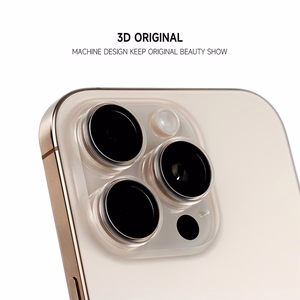 Tel Protect 3D Lens skaidrūs grūdinti apsauginiai stiklai Apple iPhone 18 Pro / 18 Pro Max kameros lęšiams (3 vnt.)