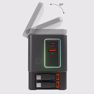 SBS Power Dock 6-in-1 su MagSafe, stovu ir USB-C kabeliais 65W – juodas