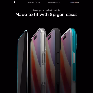 Spigen Glas.TR EZ Fit Pro grūdintas stiklas iPhone 16 Pro / 17 / 17 Pro - skaidrus
