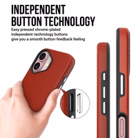 Dėklas Perfectionists Triangle Mag Case Apple iPhone 16 raudonas