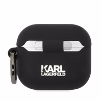 Karl Lagerfeld Silikoninis Karl Head 3D dėklas AirPods 3 - juodas