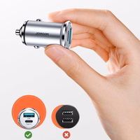 Automobilinis įkroviklis Joyroom "C-A45" pilkas 20W (1xPD / 1xQC3.0 / Special for iP)