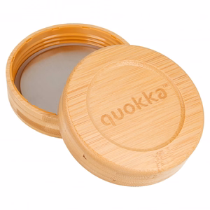 Quokka Deli Food Jar 500 ml borosilikatinio stiklo maisto indas, medienos raštas