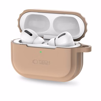 Tech-Protect silikoninis virvelės dėklas Apple AirPods Pro 1 / 2 - šviesiai rudos spalvos