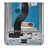 LCD ekranas SAMSUNG S20 Plus pilkas SOFT OLED su rėmeliu