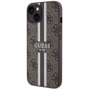 Guess GUHMP14SP4RPSW iPhone 14 6.1" rudas/rudas kietas dėklas 4G Printed Stripes MagSafe
