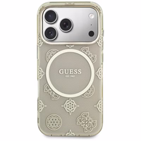 Guess IML Peony Dot MagSafe Dėklas for iPhone 17 Pro - smėlinis