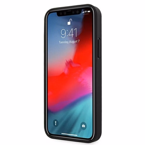 Mercedes Odinis perforuotos srities dėklas iPhone 12 mini - juodas