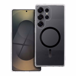 Drop Glue Spalvingas Žiedas Magnetinis Dėklas suderinamas su MagSafe SAMSUNG S25 ULTRA juoda