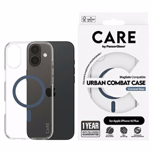 CARE by PanzerGlass Flagmano dėklas telefonui iPhone 16 Plus 6.7" mėlynas/mėlynas Magnetinis 1367