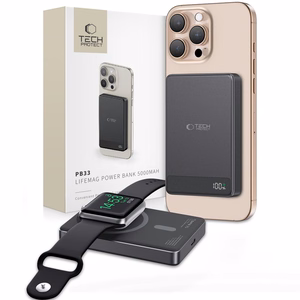 Tech-Protect PB33 LifeMag MagSafe 5000mAh Išorinė baterija (f) - juoda