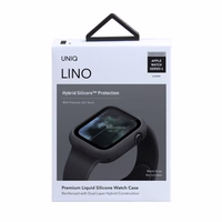 Uniq dėklas Lino Apple Watch Series 4/5/6/SE 40mm - juodas/pilkšvas juodas
