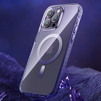 Kingxbar PQY Ice Crystal Series magnetinis dėklas telefonui iPhone 14 MagSafe sidabrinis