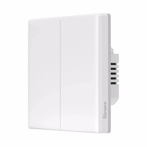 Išmanusis WiFi jutiklinis sieninis jungiklis Sonoff TX T5 2C (2-kanalų)