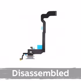 Krovimo lizdas skirtas iPhone X su lanksčiąja jungtimi / Black / (100% originalu / iš įrenginio)