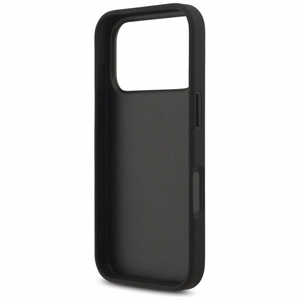 Guess PU 4G Metal Logo dėklas Apple iPhone 18 Pro, pilkas